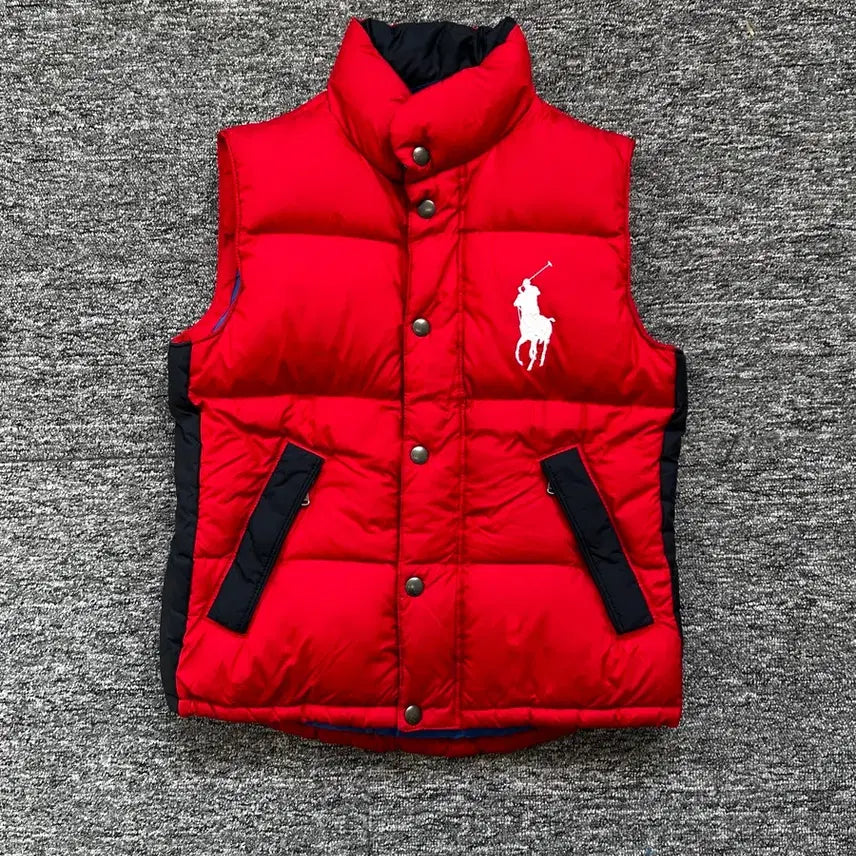 [BUNJANG] Polo Ralph Lauren Big Pony Red Padded Vest S / 폴로 랄프로렌 빅포니 레드 패딩 조끼 S