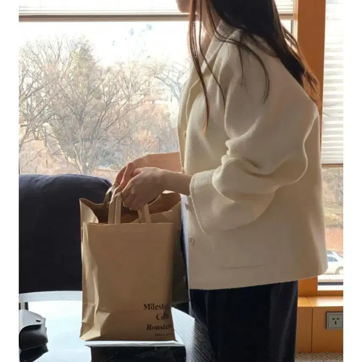 [BUNJANG] BR Brunch &amp; Louise Collar Single Tweed Wool Jacket / BR 브런치 로지 카라 싱글트위트 울쟈켓 (새제품)