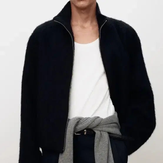 [BUNJANG] TONI WECK Alpaca Wool Zip-up Jacket (Navy, M) / 토니웩 알파카 울 집업 자켓 네이비 m