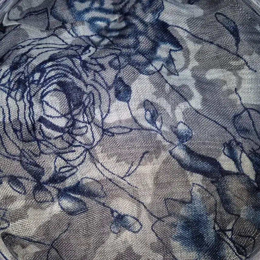 [BUNJANG] Vintage Blue Rose Fairy Scarf / Vintage Blue Rose Fairy Scarf