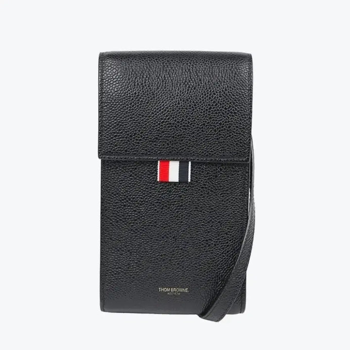 [BUNJANG] Thom Browne Black Leather Phone Bag / 톰브라운 블랙 가죽 휴대폰 가방