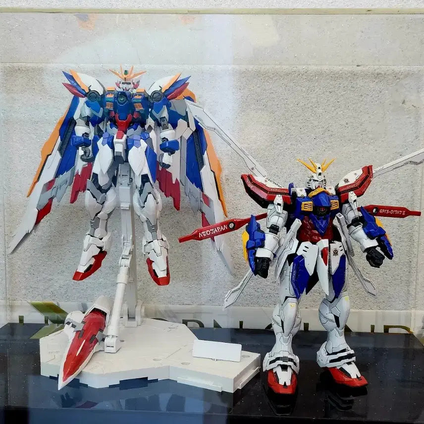 [BUNJANG] Bandai HIRM God Gundam &amp; Wing Zero EW Model Kit Bundle (4 Units) / 반다이 HIRM 갓건담. 윙제로 등 가조립 4기 일괄