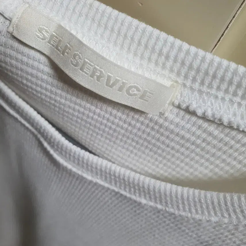 [BUNJANG] Self-Service Waffle T-Shirt / 셀프서비스 와플티셔츠 (새제품)