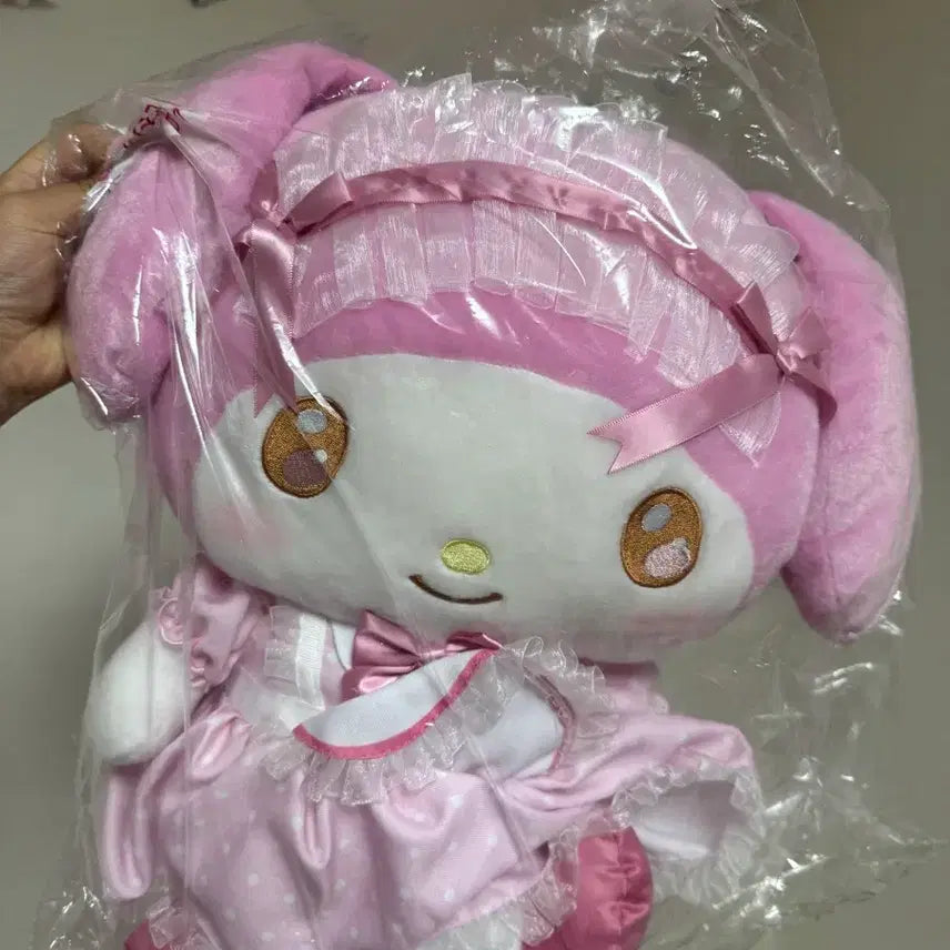 [BUNJANG] My Melody Pink Dress Plush Doll (Lottery First Prize) / 마이멜로디 쿠지 1등상 인형 핑크 드레스 봉제인형
