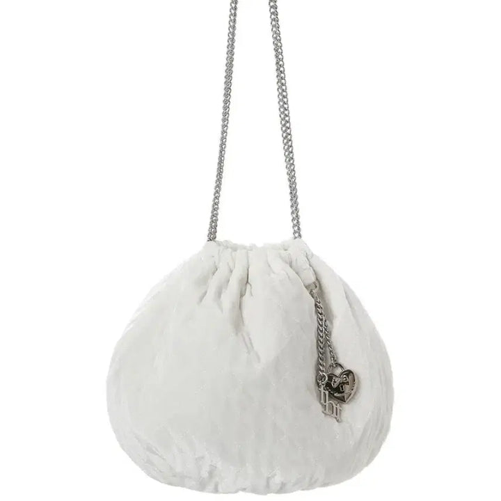 [BUNJANG] Three Times Waffle Bucket Bag White / 쓰리타임즈 와플 버킷백 화이트 새상품