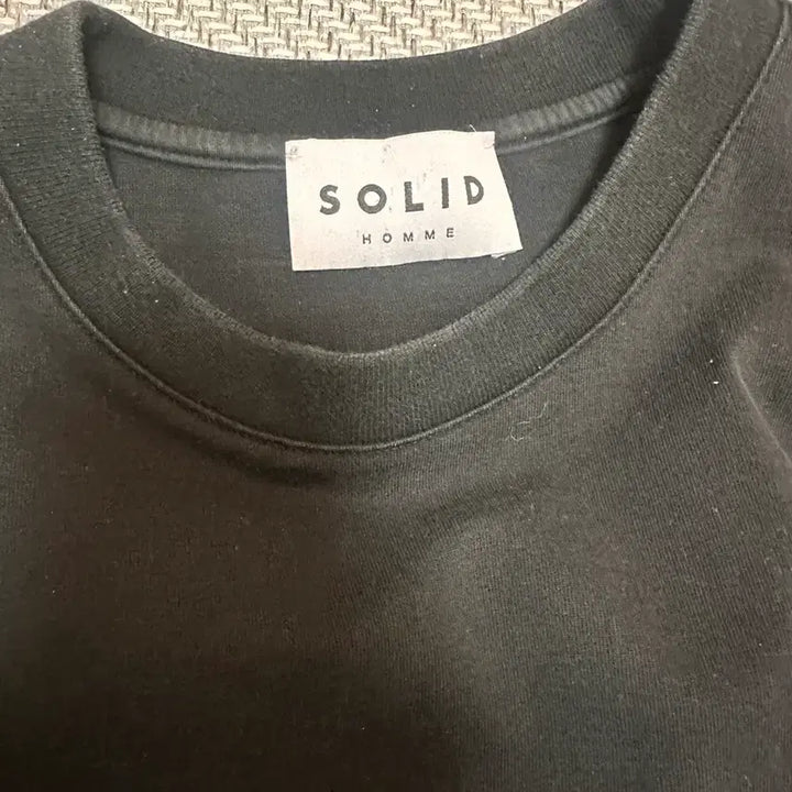 [BUNJANG] SOLID HOMME Black Short Sleeve T-shirt / 솔리드 옴므 SOLID HOMME 블랙 반팔