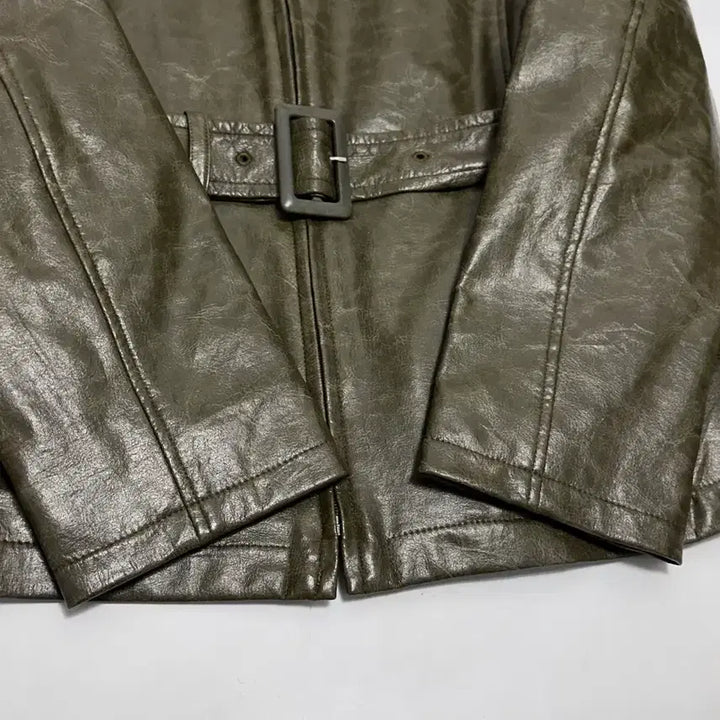 [BUNJANG] MK Klein Faux Leather Fur Jacket - Japanese Vintage / MK klein 페이크 레더 퍼 자켓 일본빈티지