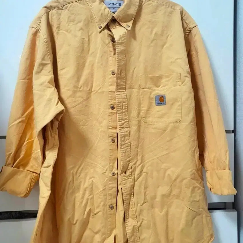 [BUNJANG] Carhartt Long Sleeve Shirt Yellow XL / 칼하트 긴팔 셔츠 옐로우 XL