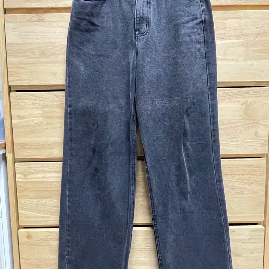 [BUNJANG] Millioncor Semi Wide Denim Pants Black Gray L / 밀리언코르 세미와이드 데님팬츠 블랙그레이 L