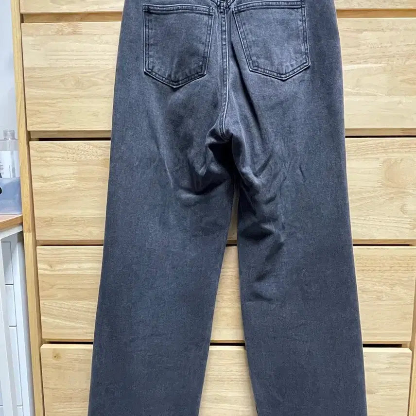 [BUNJANG] Millioncor Semi Wide Denim Pants Black Gray L / 밀리언코르 세미와이드 데님팬츠 블랙그레이 L