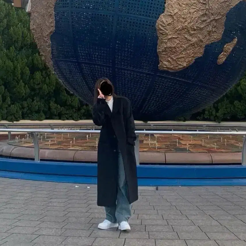 [BUNJANG] Blank 3-Button Chesterfield Coat - Black / 넌블랭크 3버튼 체스터필드 코트_BLACK