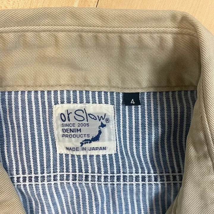 [SOLD OUT] 오어슬로우 셔츠 4 사이즈 베이지 블루 스트라이프
