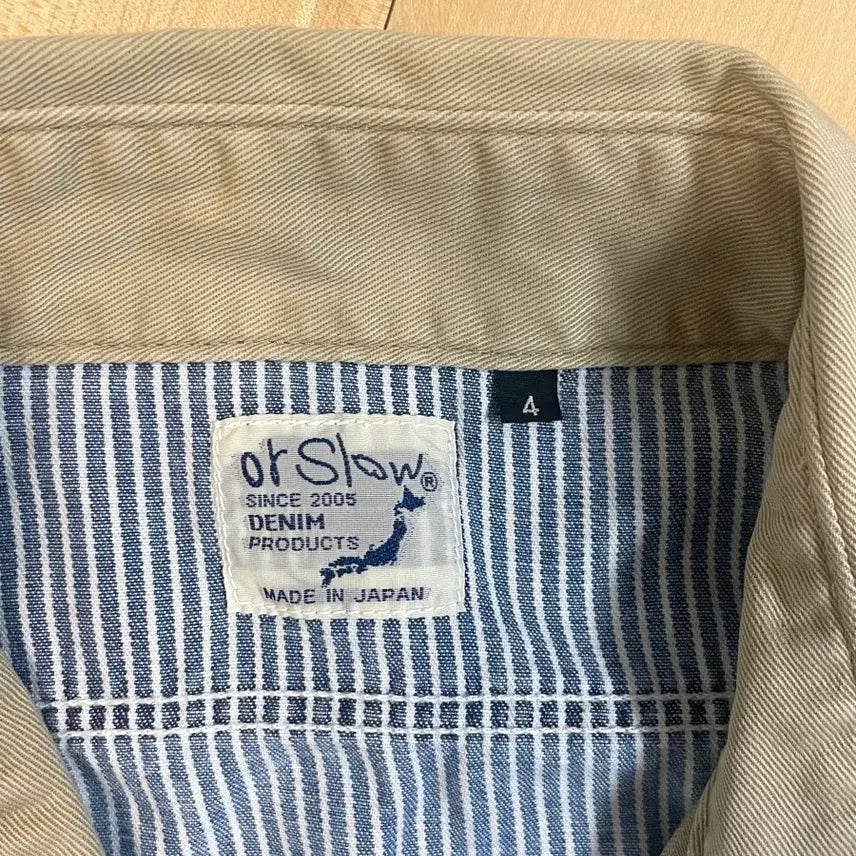 [SOLD OUT] 오어슬로우 셔츠 4 사이즈 베이지 블루 스트라이프