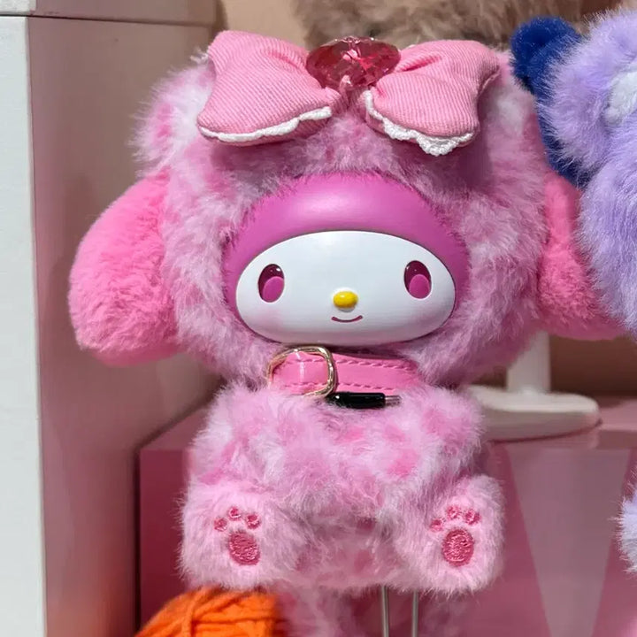 [BUNJANG] Sanrio My Melody Leopard Print Forest Animal Keyring Doll / 산리오 포레스트 애니멀 레오파드 호피 키링 인형 마이멜로디