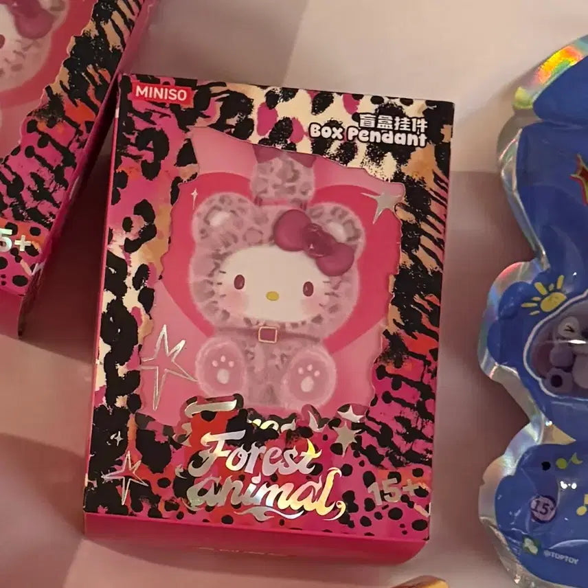 [BUNJANG] Sanrio My Melody Leopard Print Forest Animal Keyring Doll / 산리오 포레스트 애니멀 레오파드 호피 키링 인형 마이멜로디
