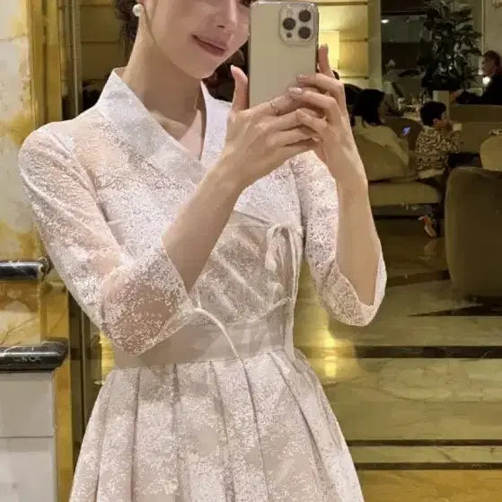 [BUNJANG] White Snow Flower K-Dress / 백색지 눈꽃1 k드레스