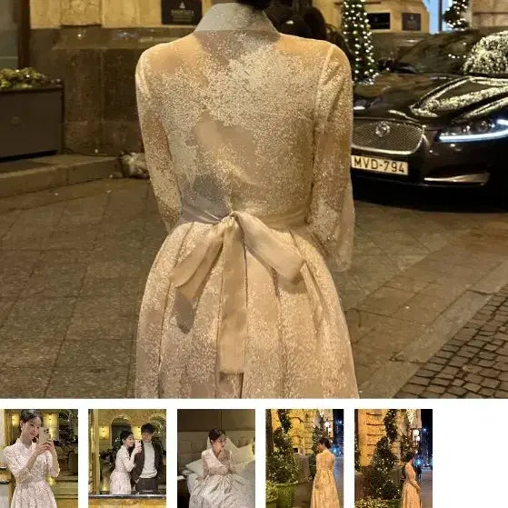 [BUNJANG] White Snow Flower K-Dress / 백색지 눈꽃1 k드레스