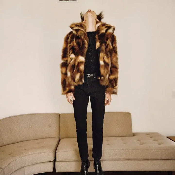 [BUNJANG] Saint Laurent 19AW Double Breasted Fur Jacket / [장근석님 착용] 생로랑 19AW 더블 브레스티드 퍼 자켓