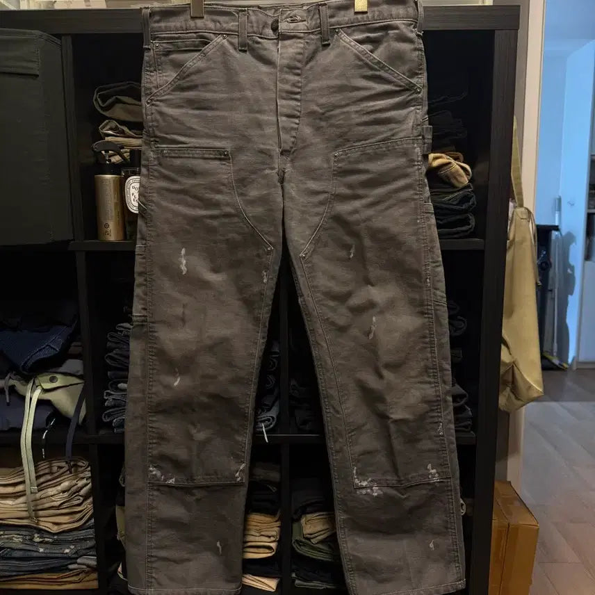 [BUNJANG] RRL Distressed Double Knee Pants 31x30 / RRL, 더블알엘, 디스트레스드 더블니 팬츠, 블랙 31x30