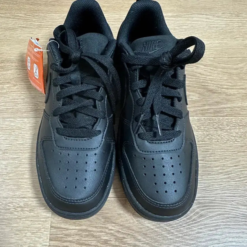 [BUNJANG] Nike Court Borough Low Recraft GS Black Sneakers / 나이키 올블랙 운동화 새상품225
