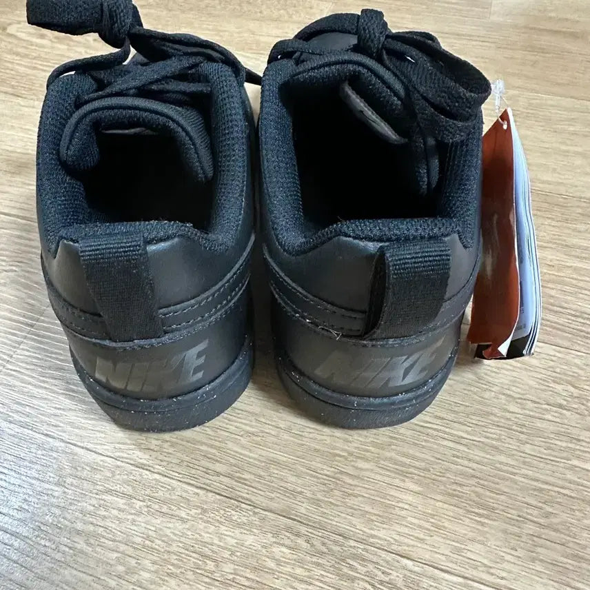 [BUNJANG] Nike Court Borough Low Recraft GS Black Sneakers / 나이키 올블랙 운동화 새상품225