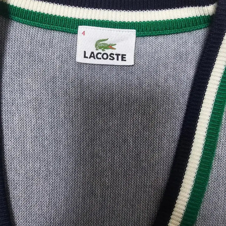 [BUNJANG] Lacoste Trimming Wool Cardigan / [100] 라코스테 트리밍 울 가디건