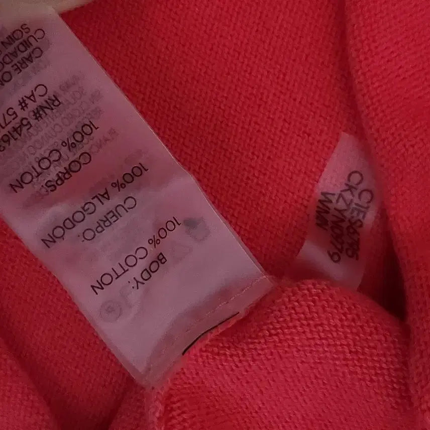 [BUNJANG] Calvin Klein Knit Top / (M)캘빈클라인 여자 7부 니트 핑크 캐주얼 K1W2230