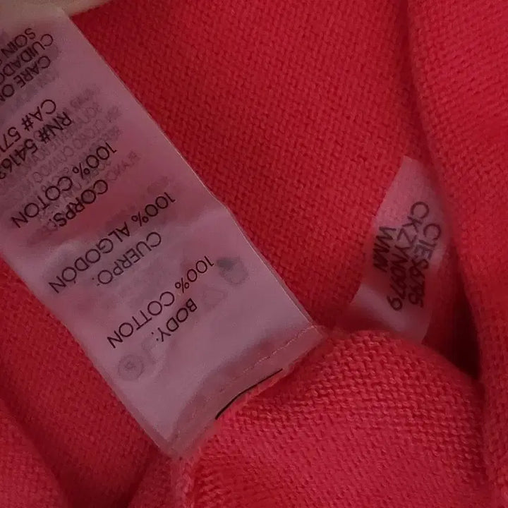 [BUNJANG] Calvin Klein Knit Top / (M)캘빈클라인 여자 7부 니트 핑크 캐주얼 K1W2230