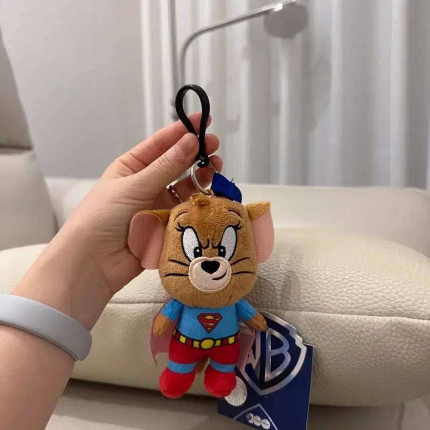 [BUNJANG] Tom and Jerry Jerry Keychain / 톰과제리 슈퍼맨 제리 인형 키링 새상품
