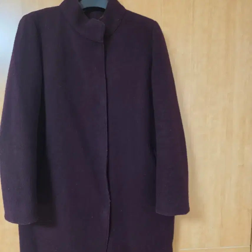 [BUNJANG] She'z Miss Burgundy Half Coat / 쉬즈미스 버건디 하프 코트