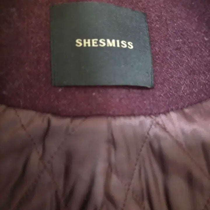 [BUNJANG] She'z Miss Burgundy Half Coat / 쉬즈미스 버건디 하프 코트