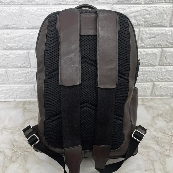 [BUNJANG] Beanpole Brown Leather Backpack / [정품] 빈폴 브라운 소가죽 백팩 남자 가방