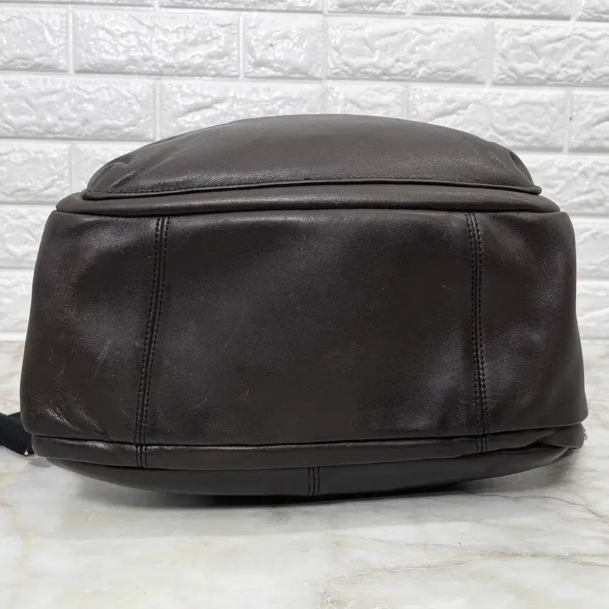 [BUNJANG] Beanpole Brown Leather Backpack / [정품] 빈폴 브라운 소가죽 백팩 남자 가방
