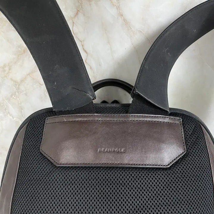 [BUNJANG] Beanpole Brown Leather Backpack / [정품] 빈폴 브라운 소가죽 백팩 남자 가방