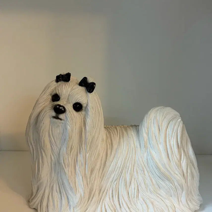 [BUNJANG] Vintage Maltese Dog Figurine / 빈티지 말티즈 강아지 피겨린