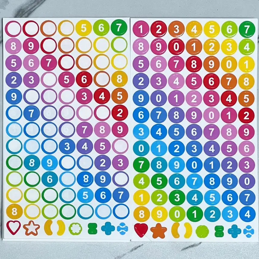 [BUNJANG] Assorted Korean Alphabet and Number Stickers / 다꾸 한글 알파벳 숫자 스티커 판매
