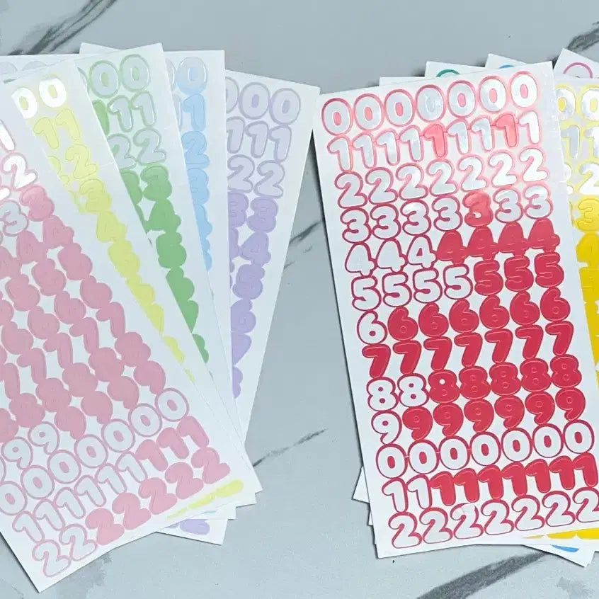 [BUNJANG] Assorted Korean Alphabet and Number Stickers / 다꾸 한글 알파벳 숫자 스티커 판매