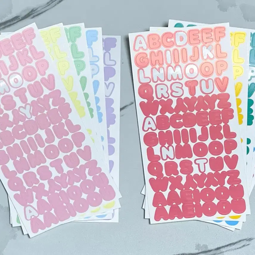 [BUNJANG] Assorted Korean Alphabet and Number Stickers / 다꾸 한글 알파벳 숫자 스티커 판매