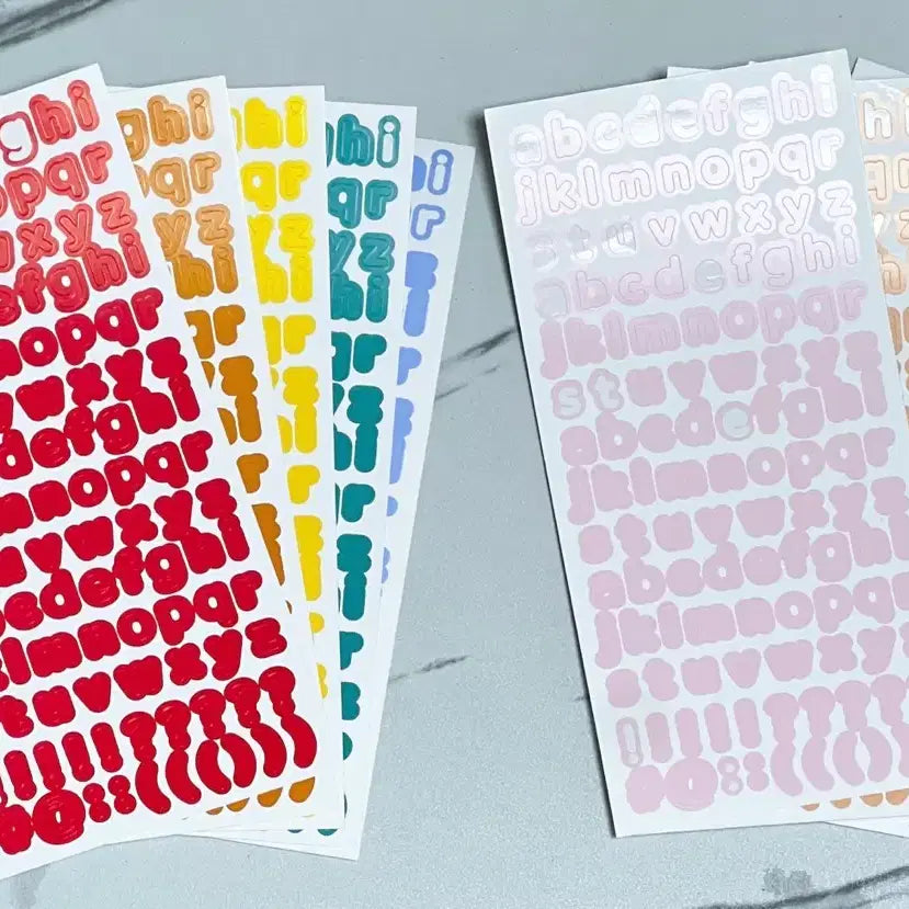 [BUNJANG] Assorted Korean Alphabet and Number Stickers / 다꾸 한글 알파벳 숫자 스티커 판매