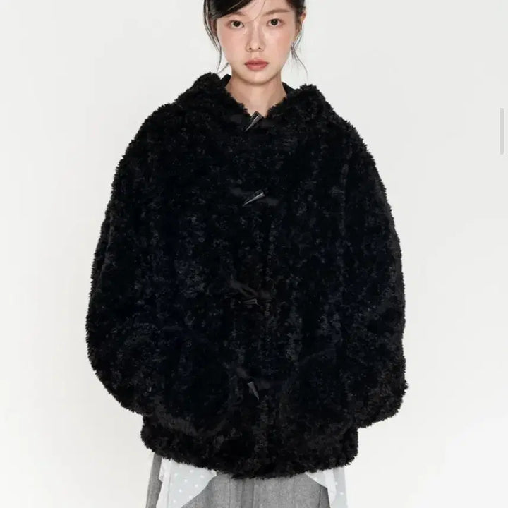 [BUNJANG] Highschool Disco Reversible Faux Fur Jacket / 하이스쿨디스코 도트 리버시블 퍼자켓