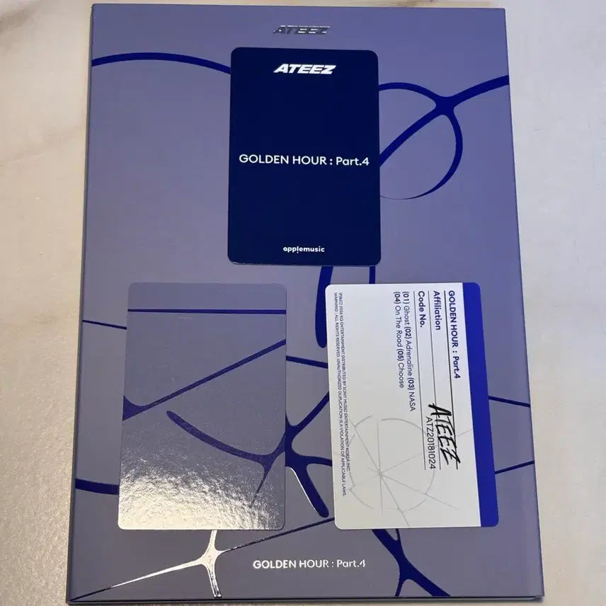 에이티즈 골든아워4 일반앨범 민기 포카+애플뮤직 특전 (A 버전)
