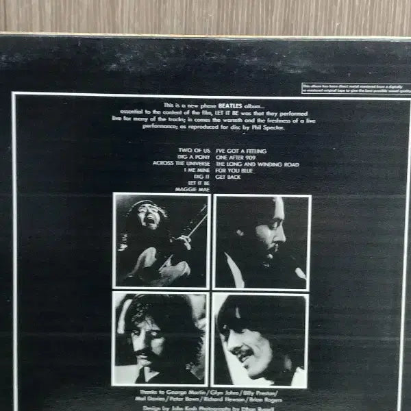[BUNJANG] Beatles Let It Be LP Record / 비틀즈 Let It Be 앨범 LP 레코드
