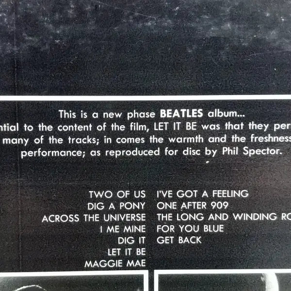 [BUNJANG] Beatles Let It Be LP Record / 비틀즈 Let It Be 앨범 LP 레코드