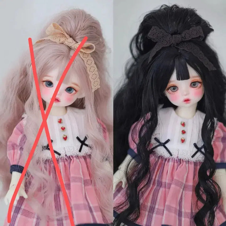 [BUNJANG] Chicabi Meli Half-Up Wig for 6-7 inch BJD / 치카비 6-7인치 멜리 하프업 가발 구체관절인형