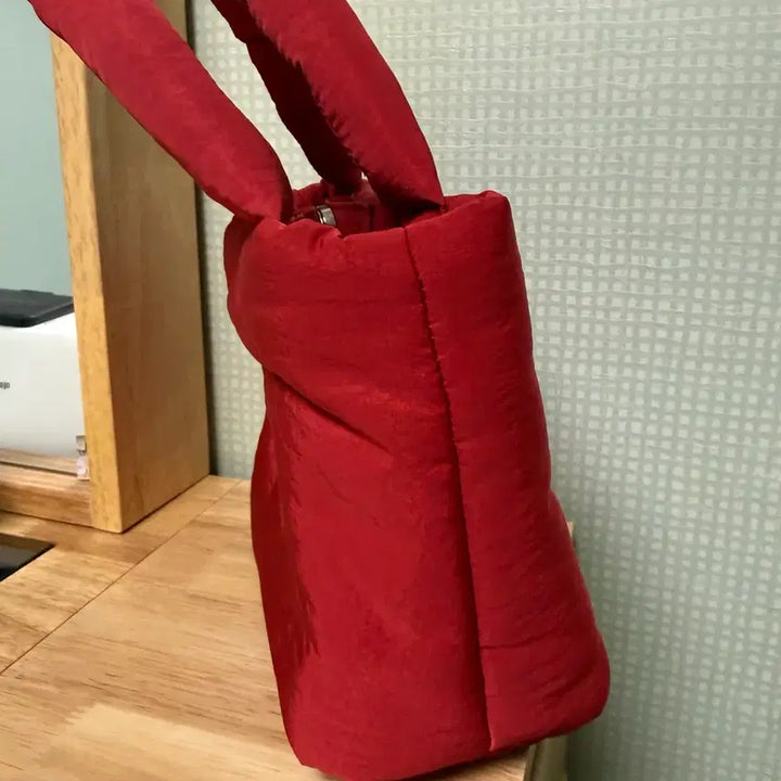 [BUNJANG] I think so Red Padded Bag Tote Shoulder Crossbody / 아이띵소 레드 패딩백 토트백 숄더백 크로스백