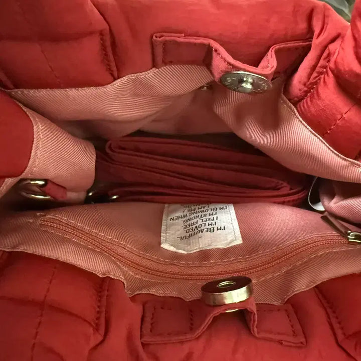 [BUNJANG] I think so Red Padded Bag Tote Shoulder Crossbody / 아이띵소 레드 패딩백 토트백 숄더백 크로스백