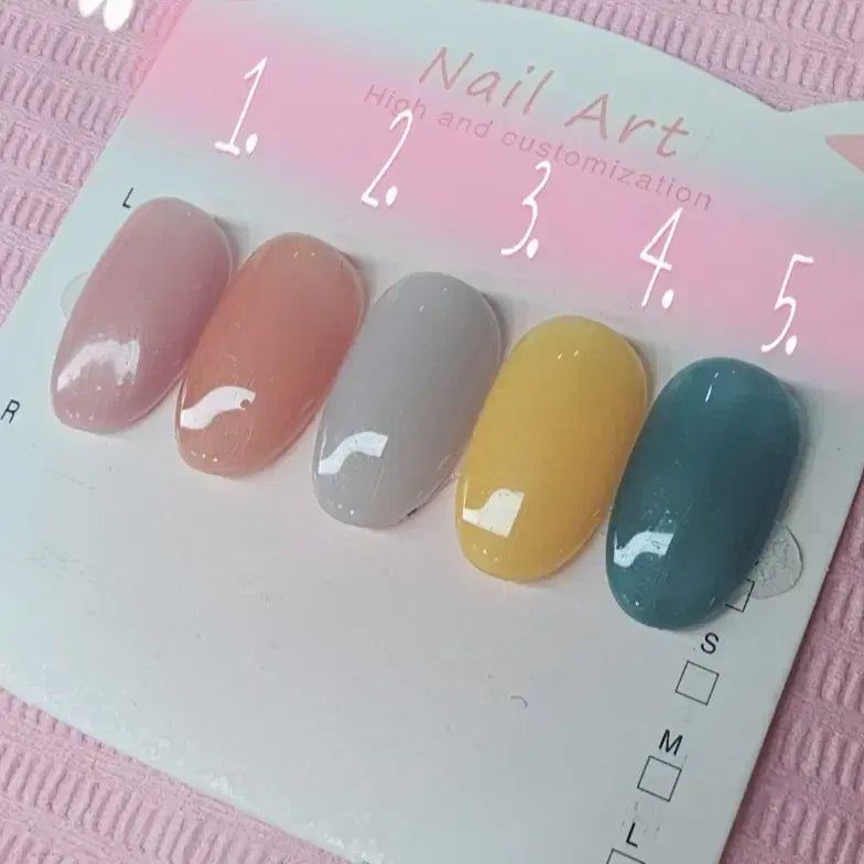 [BUNJANG] Custom Gel Nail Tips - One Color / 이번달이벤트)) 시럽젤 원컬러 수제네일팁