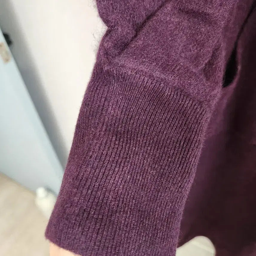 [BUNJANG] G-Studio Purple Long Cardigan Coat / 지-스튜디오 퍼플 롱 가디건 코트