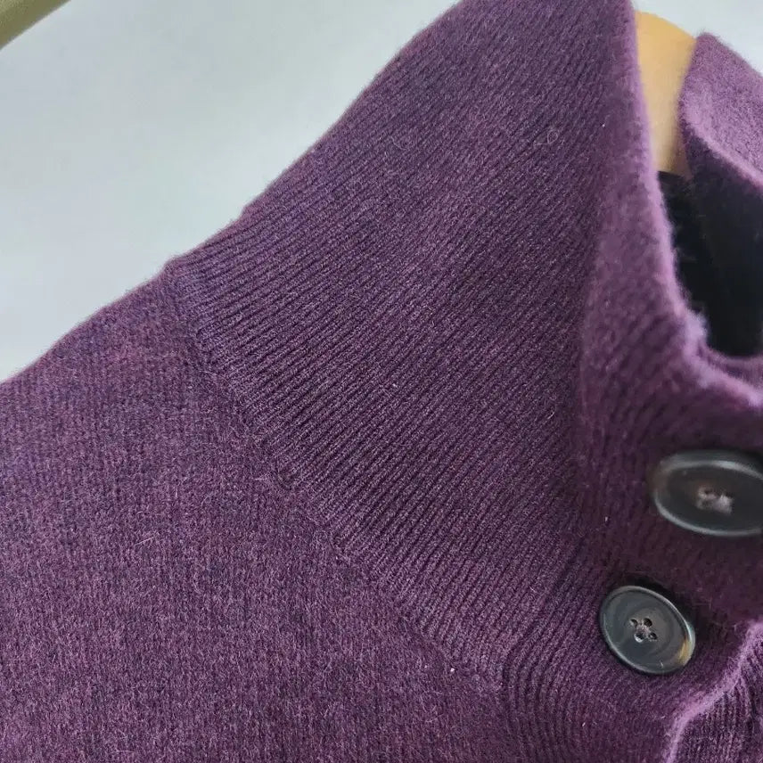 [BUNJANG] G-Studio Purple Long Cardigan Coat / 지-스튜디오 퍼플 롱 가디건 코트