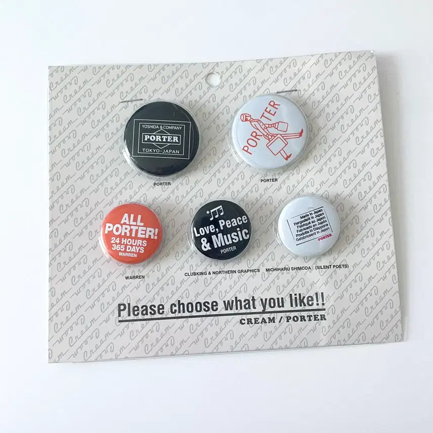 [BUNJANG] Porter Pin Badge / 요시다포터 핀뱃지 캔뱃지 배지 브로치 가방뱃지